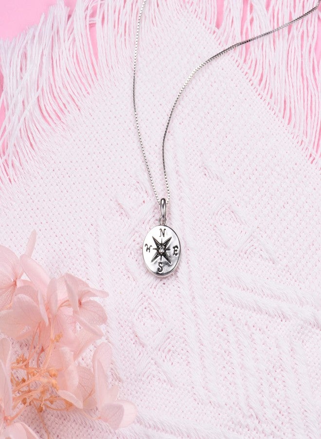 EPIRORA 2024 Graduation Gifts for Her, Sterling Silver Compass Necklace for Women, High School College Class of 2024 Graduation Inspirational Jewelry Gifts - Image 5